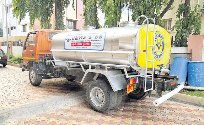 GHMC Stops Free Water Tanker Supply in Hyderabad - Sakshi