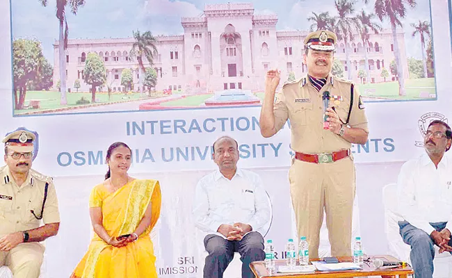 CP Anjani Kumar Instruction For Students At OU University - Sakshi