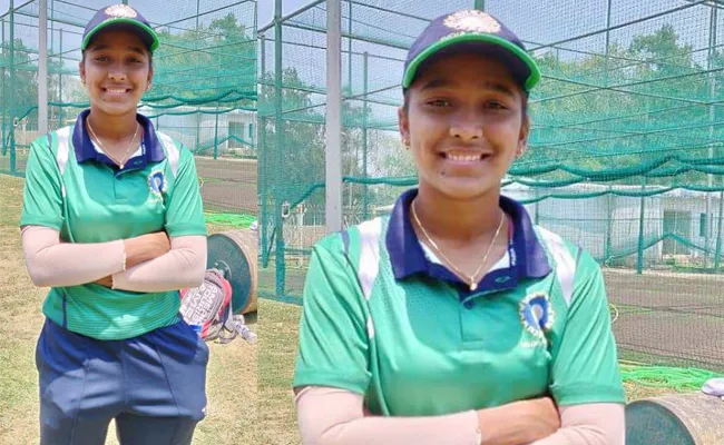 Adoni Woman Cricketer Anjali Selected For Indian Team - Sakshi