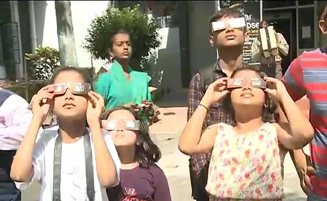 Solar Eclipse : Students Hulchul in Tirupati - Sakshi