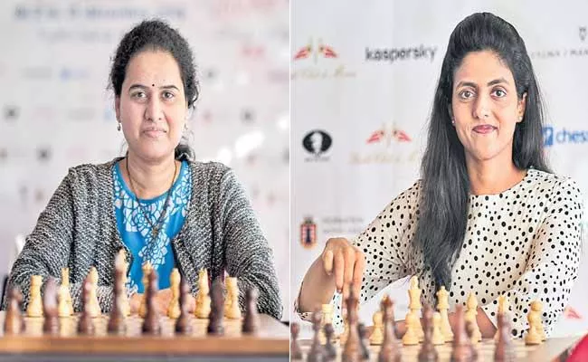 Humpy And Harika In Second Spot After 8th Round - Sakshi