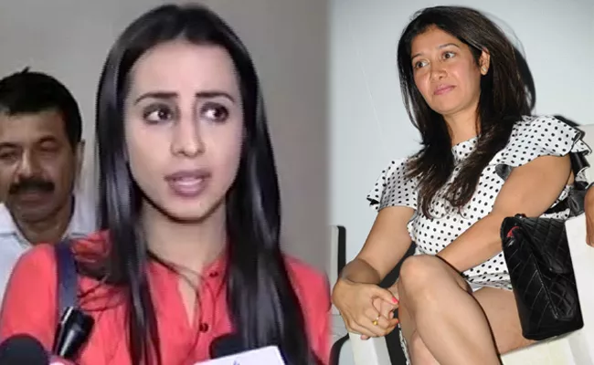 Actress Sanjana again media headlines about vandana jain Controversy - Sakshi