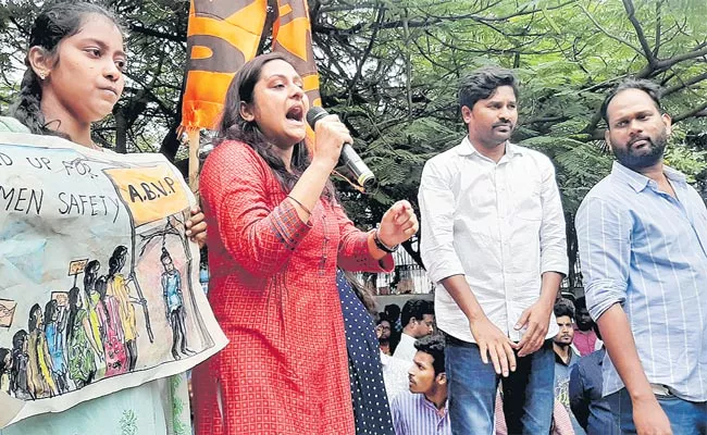 Justice For Disha: ABVP Protest Rally AT Dharna Chowk Hyderabad - Sakshi