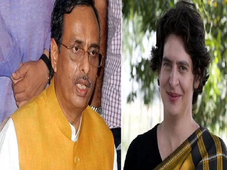 UP Deputy CM Hit Back On Priyanka Gandhi For Her Saffron Robe Comment - Sakshi