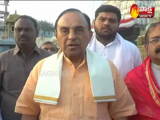 BJP MP Subramanian Swamy Visits Tirumala