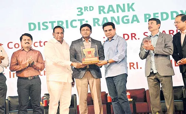 Rangareddy Incharge Collector Receives TS Ipass Award From KTR - Sakshi