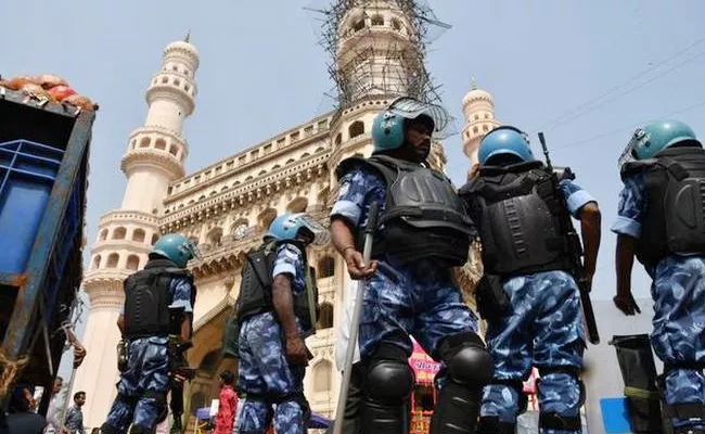 State And Central Force in Hyderabad For Black Day - Sakshi