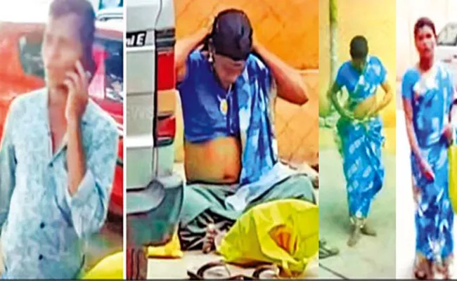 Man Working in Woman Getup in Tamil Nadu - Sakshi