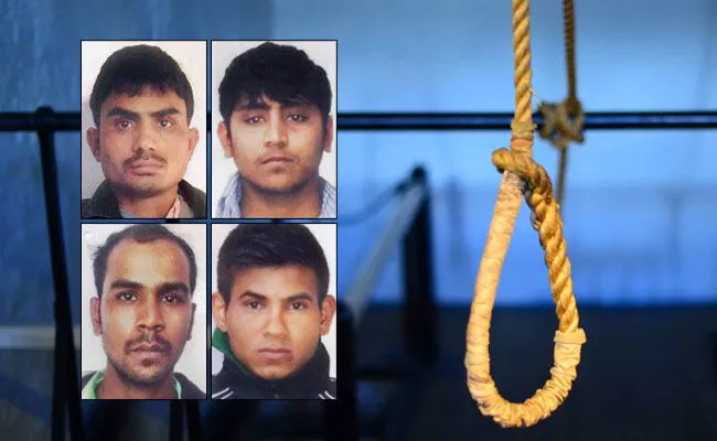 Nirbhaya Case Dummy Execution Of Four Convicts Performed In Tihar - Sakshi