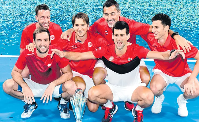 Djokovic Leads Serbia To Win Over Spain In ATP Cup Final - Sakshi