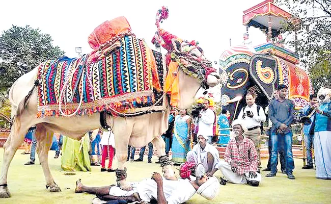 Shilparamam Decoration For Sankranti Festival - Sakshi