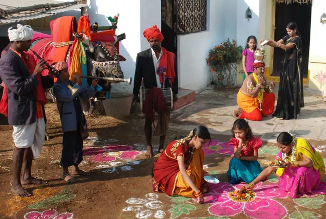 Sankranti Celebrated On Kanuma in Gurla Village - Sakshi