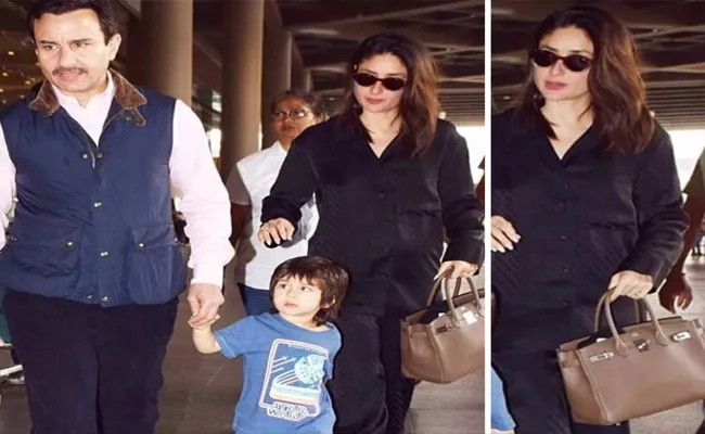 Kareena Kapoor Returns From Landon Tour With Saif Ali Khan And Taimur - Sakshi