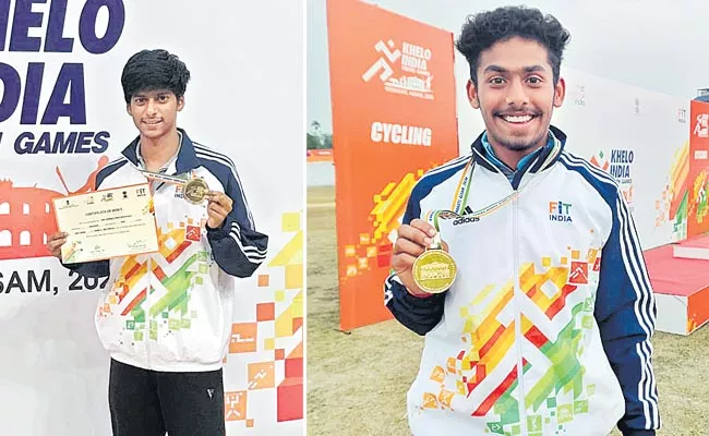 Telangana Players Won Four Gold Medals At Khelo India Youth Games - Sakshi