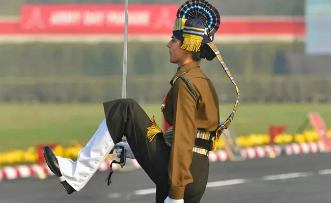 Tanya Shergill Becomes 1st Woman Parade Adjutant Leading All Men Contingents - Sakshi