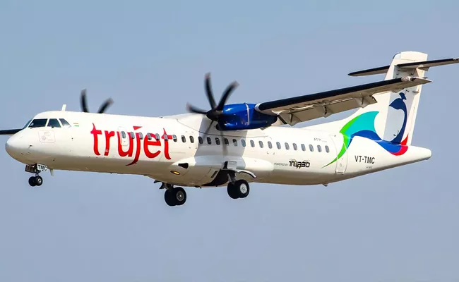 Kadapa To Vijayawada Trujet Flight Narrowly Missed Risk  - Sakshi