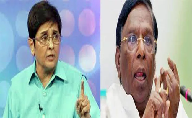 Clashes Between Puducherry Governor Kiran Bedi And CM Narayana Swamy - Sakshi