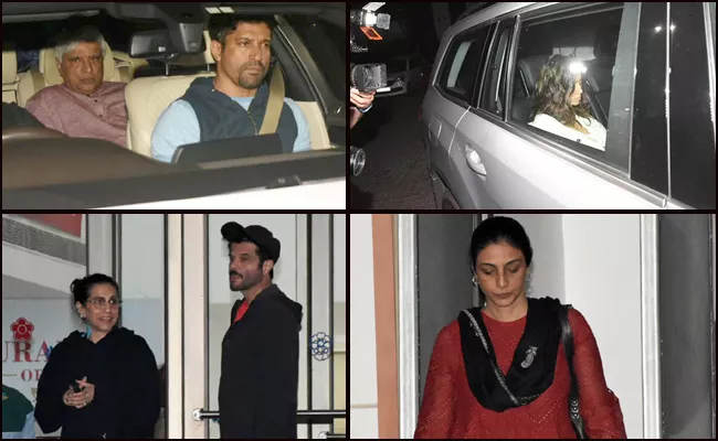 Bollywood Actors Visit Shabana Azmi - Sakshi