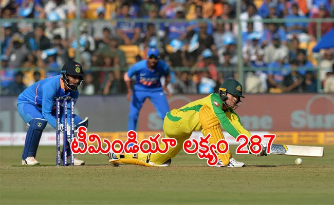 IND VS AUS 3rd ODI: Team India Target 287 Runs - Sakshi