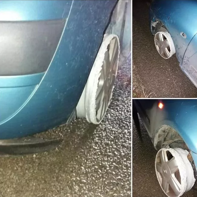 Drunk Driver With No Front Tyres Caught In Greater Manchester - Sakshi