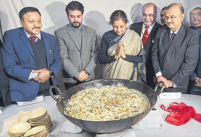 Budget 2020-21 document printing starts with halwa making tradition - Sakshi