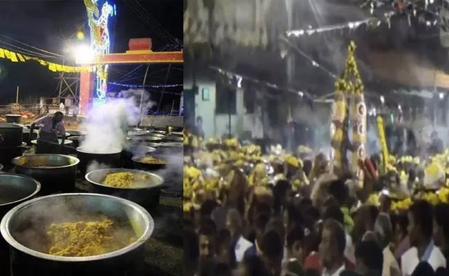 Madurais Temple Serve Biryani As Prasad During Muniyandi Festival - Sakshi