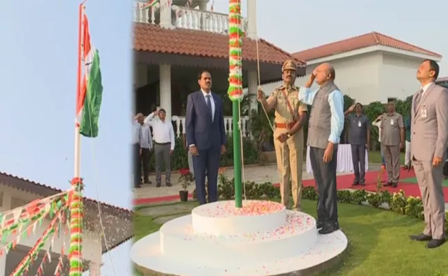 Republic Day 2020: Neelam Sahani hoists tricolour at AP Secretariat - Sakshi