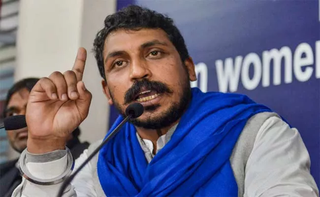 Bhim Army Chief Chandrashekhar Azad Sent Back From Hyderabad To Delhi - Sakshi