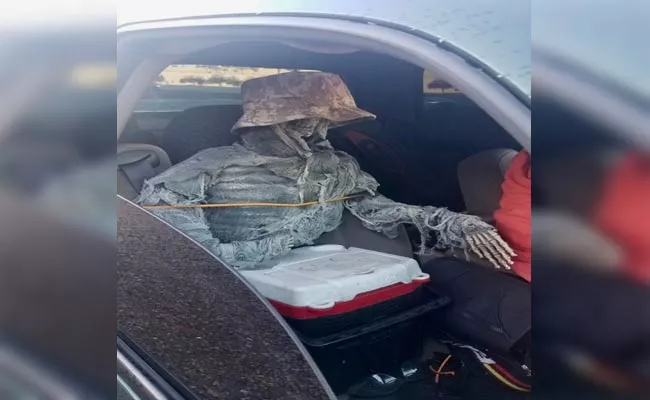 Man Drives Car With Skeleton In Arizona - Sakshi