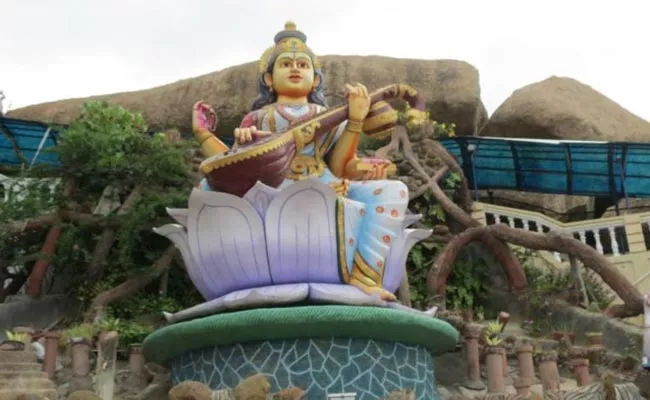 Sarswati Devi Vasantha Panchami Celabrations In Medak - Sakshi