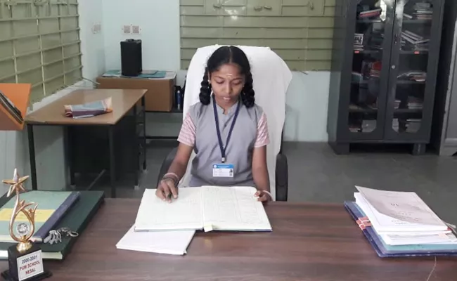 Tenth Class Student One day HM For School Tamil nadu - Sakshi