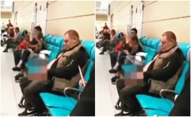 Viral Video: Man Urinates In Front Of Passengers At Airport - Sakshi