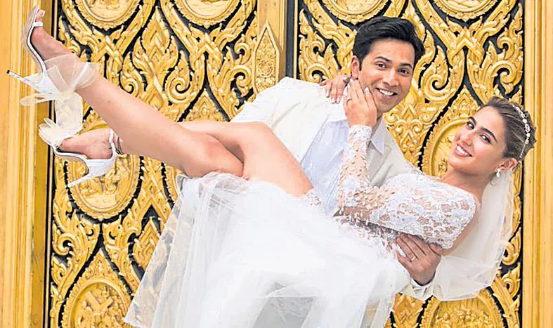 Varun Dhawan And Sara Ali Khan's New Pic of Coolie No 1  - Sakshi