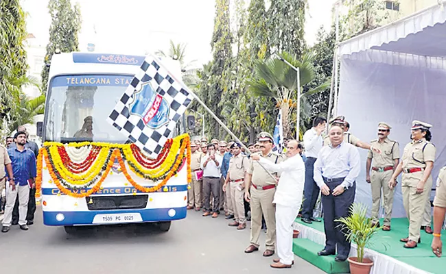 Mobile Toilets For Telangana Women Police - Sakshi