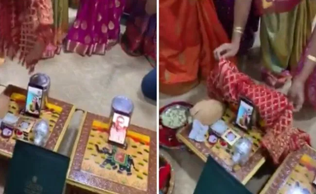 Gujarati Family Performs Traditional Rituals Via Video Call - Sakshi