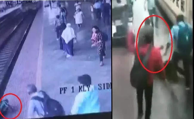 Viral Video: RPF Constable Rescue Woman Passenger - Sakshi