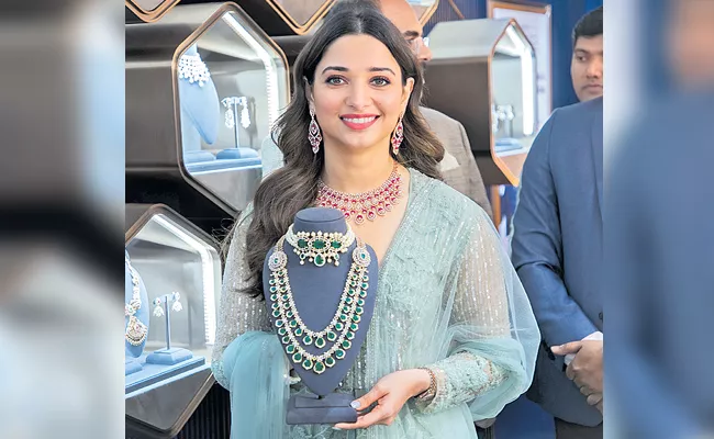 Tamanna Launches Malabar Gold And Diamonds Showroom in Nizamabad - Sakshi