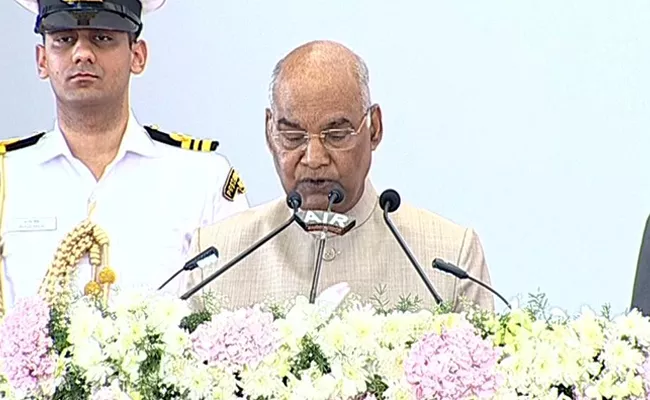 President Ramnath Kovind Visited Kanha Shantivanam In Nandigama - Sakshi