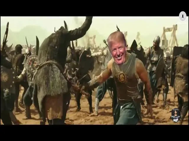 Donald Trump Retweets About Morphed Baahubali Video Became Viral - Sakshi