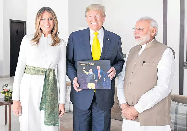 US President Donald Trump Speech In Namaste Trump Event - Sakshi