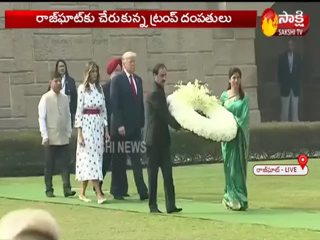 Donald Trump pays tribute to Mahatma Gandhi at Rajghat