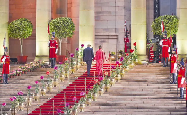 Donald trump India Visit: Rashtrapati Bhavan Hosts Dinner for Donald Trump and Melania Trump - Sakshi