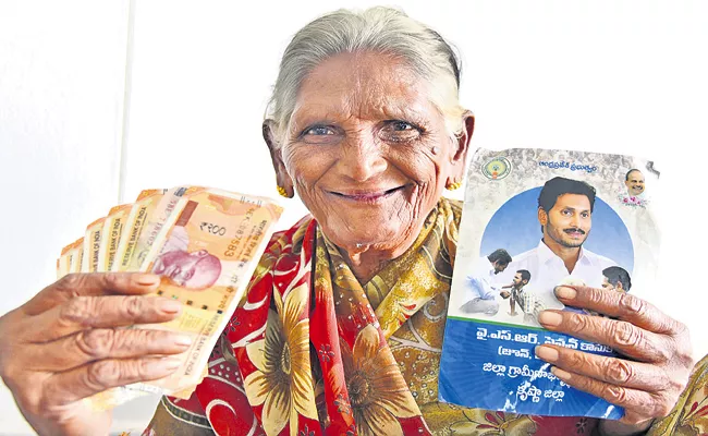 Pensions Distribution to home also On Regular holiday - Sakshi