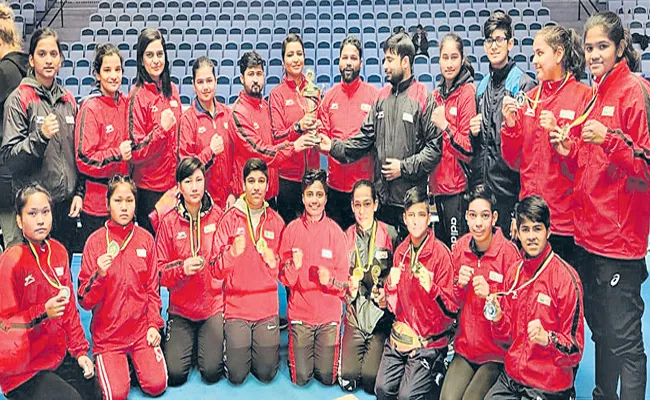 Indian Women Boxers Got Gold Medals In Golden Girl Boxing Championship - Sakshi