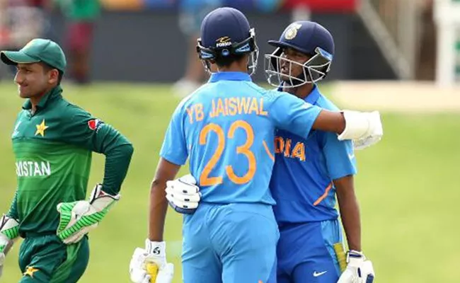 U19WC India Vs Pakistan : India Won The Match Against Pakistan And Entered Into Finals - Sakshi