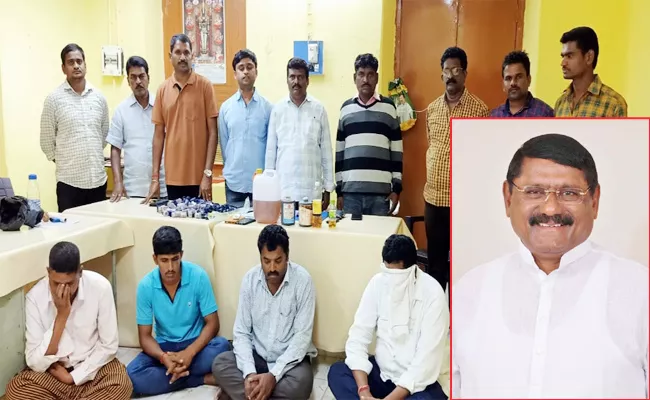 TDP Leader KE Prathap in Adulterated Alcohol Case Kurnool - Sakshi