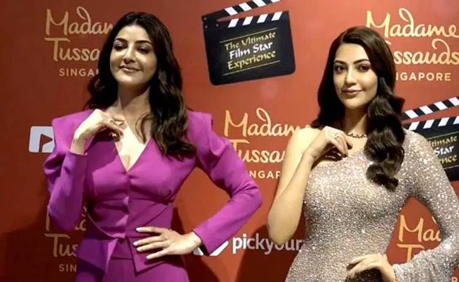 Kajal Aggarwal Unveils Her Wax Statue Madame Tussauds Museum Singapore - Sakshi