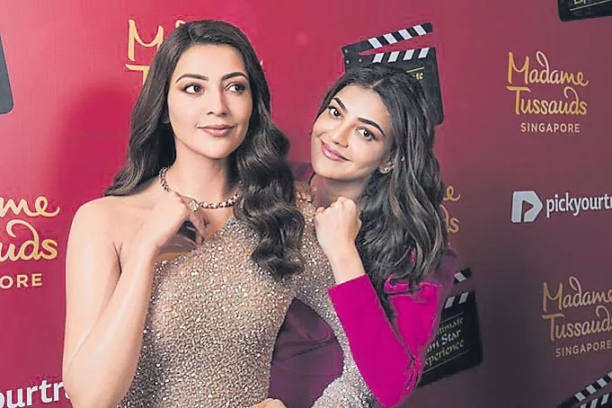 Kajal Aggarwal unveils her wax statue at Madame Tussauds - Sakshi