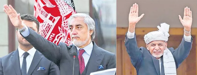 Afghans dismayed as both Ghani and Abdullah claim presidency - Sakshi