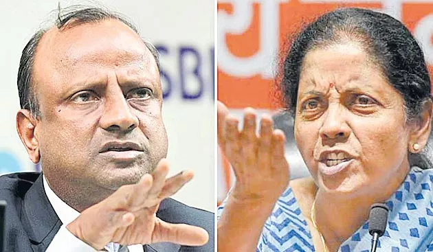 Nirmala Sitharaman Snubs SBI Chairman - Sakshi